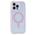 For iPhone 15 Pro Max Vacuum Airbag Y2 Series Transparent MagSafe Magnetic Phone Case(Pink) - 1