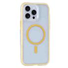 For iPhone 15 Pro Vacuum Airbag Y2 Series Transparent MagSafe Magnetic Phone Case(Yellow) - 1