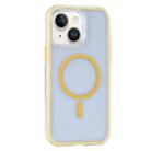 For iPhone 15 Plus / 14 Plus Vacuum Airbag Y2 Series Transparent MagSafe Magnetic Phone Case(Yellow) - 1