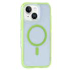 For iPhone 15 Vacuum Airbag Y2 Series Transparent MagSafe Magnetic Phone Case(Fluorescent Green) - 1