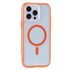 For iPhone 14 Pro Vacuum Airbag Y2 Series Transparent MagSafe Magnetic Phone Case(Orange) - 1