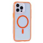 For iPhone 13 Pro Vacuum Airbag Y2 Series Transparent MagSafe Magnetic Phone Case(Orange) - 1