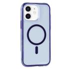 For iPhone 12 / 12 Pro Vacuum Airbag Y2 Series Transparent MagSafe Magnetic Phone Case(Purple) - 1