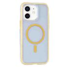 For iPhone 12 / 12 Pro Vacuum Airbag Y2 Series Transparent MagSafe Magnetic Phone Case(Yellow) - 1