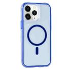 For iPhone 11 Pro Max Vacuum Airbag Y2 Series Transparent MagSafe Magnetic Phone Case(Navy Blue) - 1