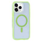 For iPhone 11 Pro Max Vacuum Airbag Y2 Series Transparent MagSafe Magnetic Phone Case(Fluorescent Green) - 1