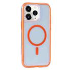 For iPhone 11 Pro Max Vacuum Airbag Y2 Series Transparent MagSafe Magnetic Phone Case(Orange) - 1