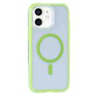 For iPhone 11 Vacuum Airbag Y2 Series Transparent MagSafe Magnetic Phone Case(Fluorescent Green) - 1