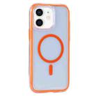 For iPhone 11 Vacuum Airbag Y2 Series Transparent MagSafe Magnetic Phone Case(Orange) - 1
