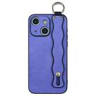 For iPhone 15 Wavy Wristband Bracket TPU Phone Case(Purple) - 1