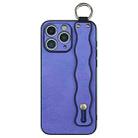 For iPhone 11 Pro Max Wavy Wristband Bracket TPU Phone Case(Purple) - 1
