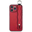 For iPhone 11 Pro Max Wavy Wristband Bracket TPU Phone Case(Red) - 1
