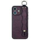 For iPhone 11 Wavy Wristband Bracket TPU Phone Case(Wine Red) - 1