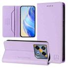 For Infinix GT 20 Pro 5G RC01 Dual-Folded Magnetic Suction RFID Leather Phone Case(Light Purple) - 1