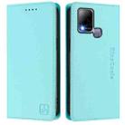 For Infinix Hot 10T / Hot 10S X689 RC01 Dual-Folded Magnetic Suction RFID Leather Phone Case(Mint Green) - 2