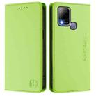 For Infinix Hot 10T / Hot 10S X689 RC01 Dual-Folded Magnetic Suction RFID Leather Phone Case(Grass Green) - 2