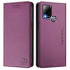 For Infinix Hot 10T / Hot 10S X689 RC01 Dual-Folded Magnetic Suction RFID Leather Phone Case(Violet) - 2