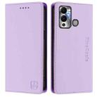 For Infinix Hot 12 Play RC01 Dual-Folded Magnetic Suction RFID Leather Phone Case(Light Purple) - 2