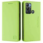 For Infinix Hot 12i / Hot 20i RC01 Dual-Folded Magnetic Suction RFID Leather Phone Case(Grass Green) - 2
