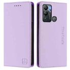 For Infinix Hot 12i / Hot 20i RC01 Dual-Folded Magnetic Suction RFID Leather Phone Case(Light Purple) - 2