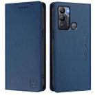 For Infinix Hot 12i / Hot 20i RC01 Dual-Folded Magnetic Suction RFID Leather Phone Case(Dark Blue) - 2