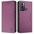 For Infinix Hot 12i / Hot 20i RC01 Dual-Folded Magnetic Suction RFID Leather Phone Case(Violet) - 2