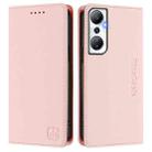 For Infinix Hot 20 4G RC01 Dual-Folded Magnetic Suction RFID Leather Phone Case(Pink) - 2