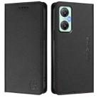 For Infinix Hot 20 5G RC01 Dual-Folded Magnetic Suction RFID Leather Phone Case(Black) - 2