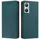 For Infinix Hot 20 5G RC01 Dual-Folded Magnetic Suction RFID Leather Phone Case(Dark Green) - 2