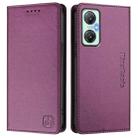 For Infinix Hot 20 5G RC01 Dual-Folded Magnetic Suction RFID Leather Phone Case(Violet) - 2