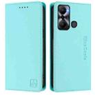 For Infinix Hot 20 Play RC01 Dual-Folded Magnetic Suction RFID Leather Phone Case(Mint Green) - 2