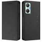 For Infinix Hot 20S / Hot 20 Pro RC01 Dual-Folded Magnetic Suction RFID Leather Phone Case(Black) - 2