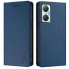 For Infinix Hot 20S / Hot 20 Pro RC01 Dual-Folded Magnetic Suction RFID Leather Phone Case(Dark Blue) - 2