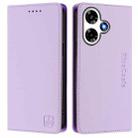 For Infinix Hot 30 4G RC01 Dual-Folded Magnetic Suction RFID Leather Phone Case(Light Purple) - 2