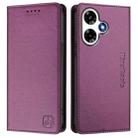 For Infinix Hot 30 4G RC01 Dual-Folded Magnetic Suction RFID Leather Phone Case(Violet) - 2