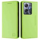 For Infinix Hot 30 5G RC01 Dual-Folded Magnetic Suction RFID Leather Phone Case(Grass Green) - 2