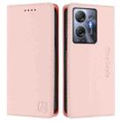 For Infinix Hot 30 5G RC01 Dual-Folded Magnetic Suction RFID Leather Phone Case(Pink) - 2