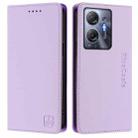 For Infinix Hot 30 5G RC01 Dual-Folded Magnetic Suction RFID Leather Phone Case(Light Purple) - 2