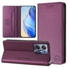 For Infinix Hot 30 5G RC01 Dual-Folded Magnetic Suction RFID Leather Phone Case(Violet) - 1