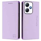 For Infinix Hot 30 Play 4G / NFC 4G RC01 Dual-Folded Magnetic Suction RFID Leather Phone Case(Light Purple) - 2