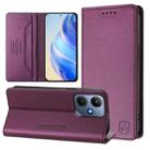 For Infinix Hot 30i / X669 RC01 Dual-Folded Magnetic Suction RFID Leather Phone Case(Violet) - 1