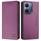 For Infinix Hot 30i / X669 RC01 Dual-Folded Magnetic Suction RFID Leather Phone Case(Violet) - 2