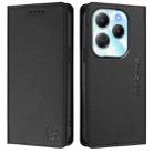 For Infinix Hot 40 4G / Hot 40 Play RC01 Dual-Folded Magnetic Suction RFID Leather Phone Case(Black) - 2