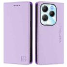 For Infinix Hot 40 4G / Hot 40 Play RC01 Dual-Folded Magnetic Suction RFID Leather Phone Case(Light Purple) - 2