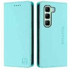 For Infinix Hot 50 4G RC01 Dual-Folded Magnetic Suction RFID Leather Phone Case(Mint Green) - 2