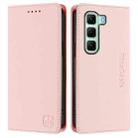 For Infinix Hot 50 4G RC01 Dual-Folded Magnetic Suction RFID Leather Phone Case(Pink) - 2