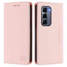 For Infinix Hot 50 Pro+ 4G RC01 Dual-Folded Magnetic Suction RFID Leather Phone Case(Pink) - 2