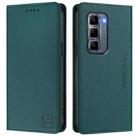 For Infinix Hot 50 Pro+ 4G RC01 Dual-Folded Magnetic Suction RFID Leather Phone Case(Dark Green) - 2