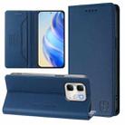 For Infinix Hot 50i 5G / Smart 9 4G RC01 Dual-Folded Magnetic Suction RFID Leather Phone Case(Dark Blue) - 1