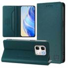 For Infinix Hot 50i 5G / Smart 9 4G RC01 Dual-Folded Magnetic Suction RFID Leather Phone Case(Dark Green) - 1